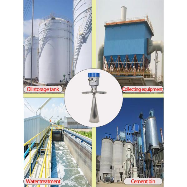 High Frequency radar Level Meter Material Putty Powder Block Material Cement Coal Granary River Lake Liquid Level Sensor
