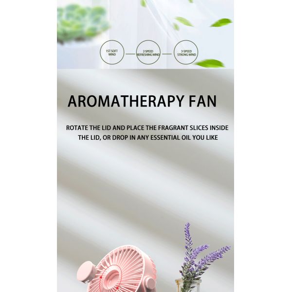 Custom Clip On Aroma Desktop Fan Adjustable Angle Quiet Operation For Home And Office