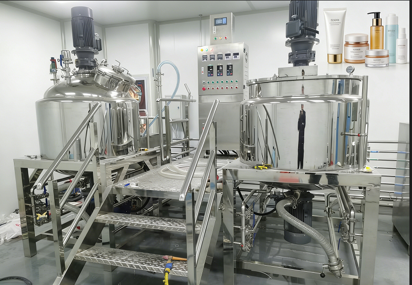 300L Fixed Automatic Liquid Soap Vacuum Homogenizer Emulsifier Machine