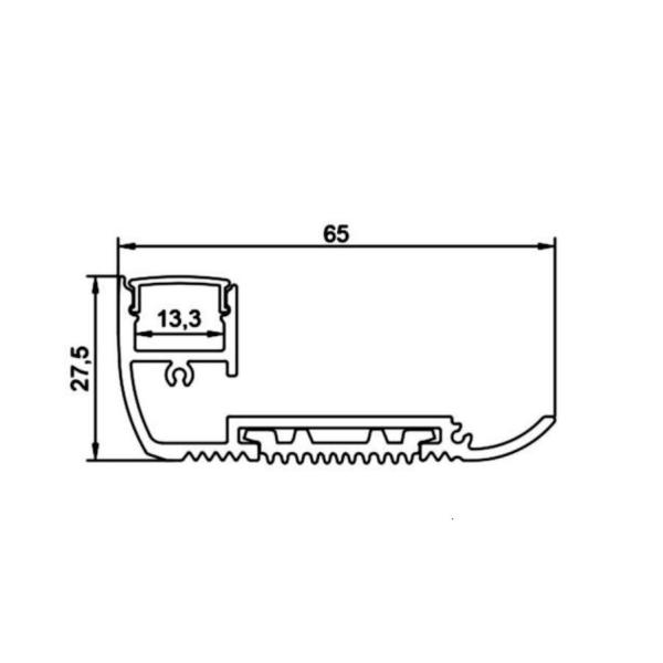 Staircase Led Light Stair Mounted Led Aluminum Profile Black Anodized