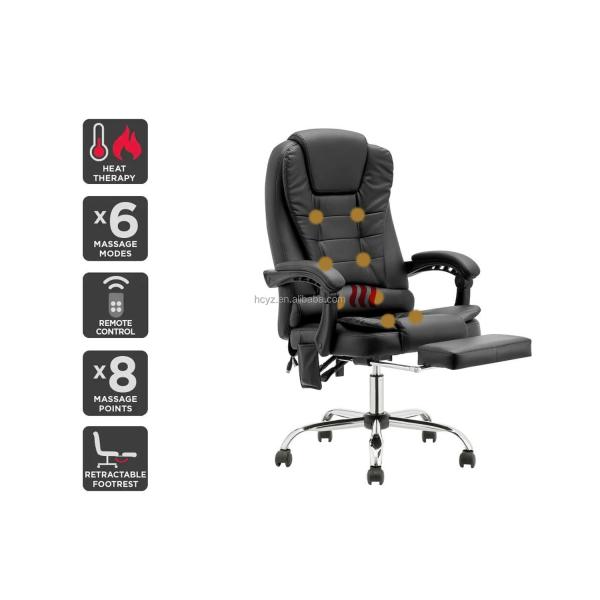 Traditional Design Style Gaming Chair with Heater Function and Synthetic Leather Cover