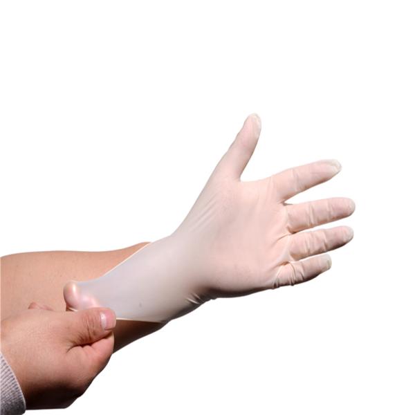 Natural  Latex Rubber Hand Gloves , Latex Gloves Powder Free Medium