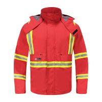 Veste protectrice de sécurité de produit chimique de preuve de la pluie EN343, veste ignifuge de travail de 9OZ Nomex