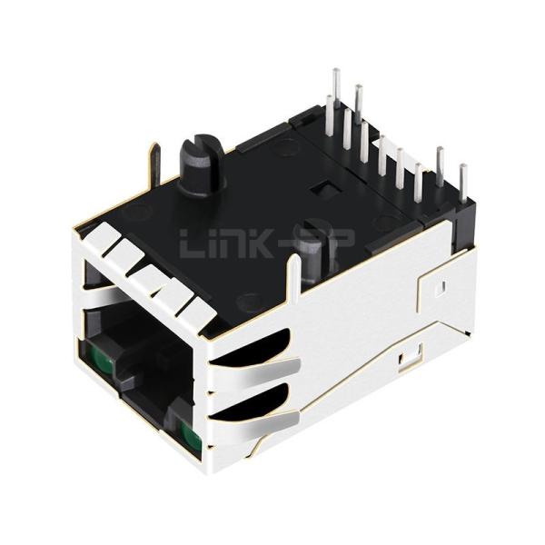 Belfuse 08B0-1GX1-06-F Compatible LINK-PP LPJ2011KWNL 10/100 Base-T Single Port RJ45 Integrated Magnetic Jacks Tab Up Green/Green Led