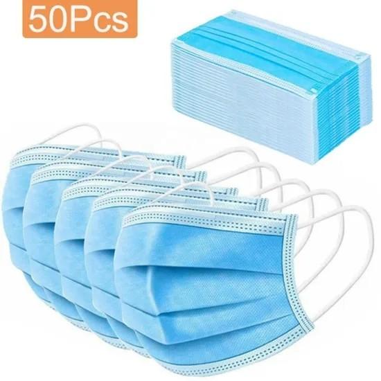 Skin Friendly Sterile Disposable Face Mask 3 Ply Earloop Procedure Masks