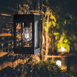 O vidro almofada luzes solares exteriores impermeáveis solares da lanterna da