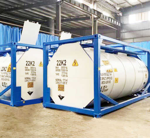 White T14  Liquid Tank Container 20Ft Carbon Steel Storage Tanks