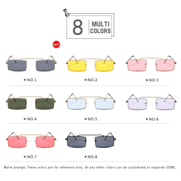 European American Transparent Ocean Sunglasses Single Beam Metal Frame