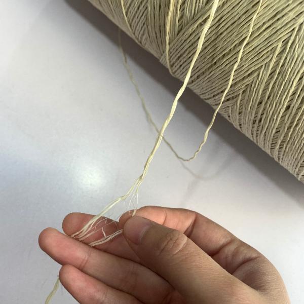Beige Polypropylene Thread Sausage Loop Twine Fibrillated 460tex 2ply