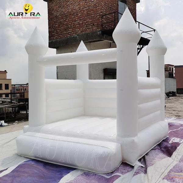 Wedding Inflatable Bouncy Castle Bed Jumper 13X13 White Bounce House