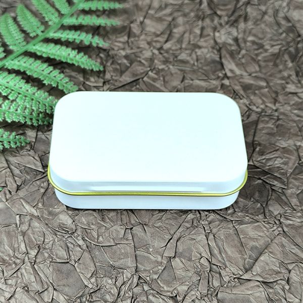 Food Grade Rectangular Embossed Tinplate Metal Box for Cigar Candy Tea