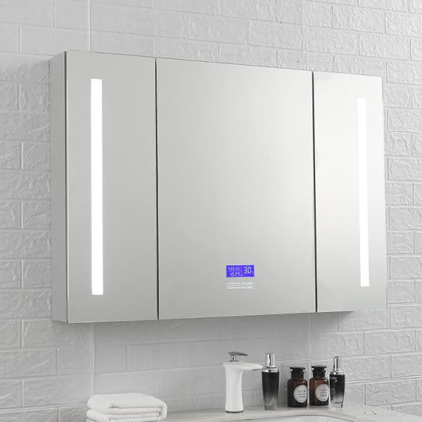 6000K 3 Mirror Medicine Cabinet Customized Smart Bathroom Mirror Cabinet Rectangle