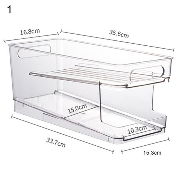 Fridge Organizer Bin Food Grade PET Fridge Water Bottle Storage Dispenser Supplies for Home