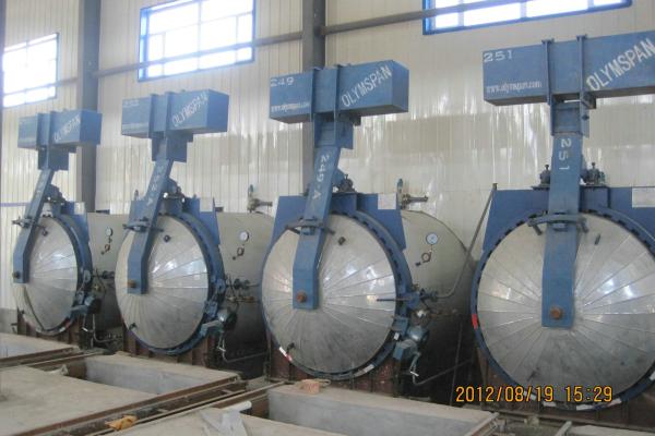 Pressure AAC Steam Chemical Autoclave Block Plant / AAC Production Line 2×31m AAC autoclave