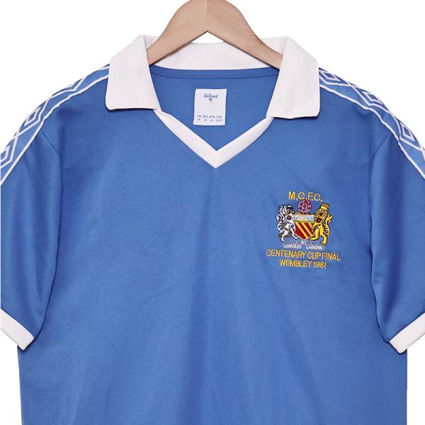Manchester City Home Retro Football Jerseys 1981-1982 Season Team Personalized Customized