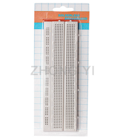 White ABS Metal Soldered Breadboard , Electronic Breadboard Projects