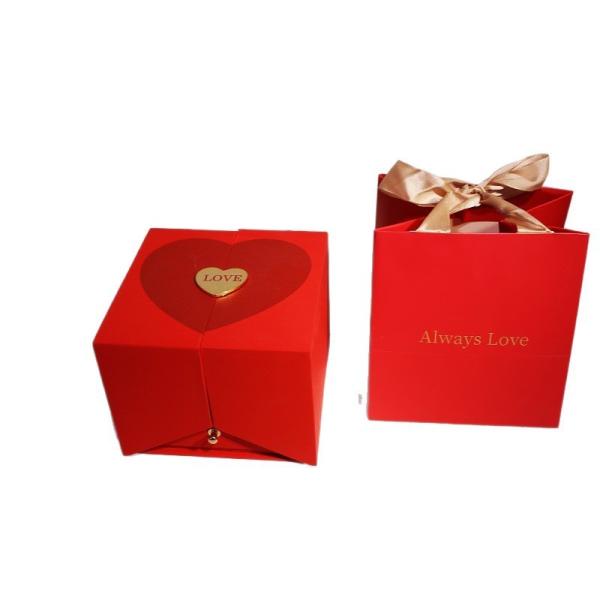 Necklace Gift Box, Jewelry Box, Valentine'S Day Gift Box Jewelry Gift Box, Drawer-Style Necklace Box, Romantic Gift Box, Valentine'S Day Birthday Jewelry Box Double-Door Ring And Necklace Jewelry Box