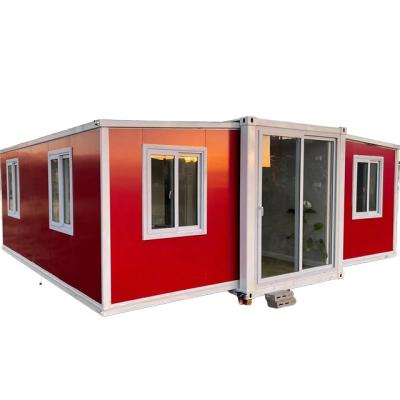 Chine 20ft 40ft mobile préfabriqué 3 en 1 maison préfabriquée pliable conteneur pliable maison évolutive avec deux chambres un hall