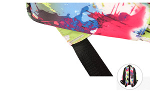 Colorful Graffiti nylon school Backpack for girls with laptop bags