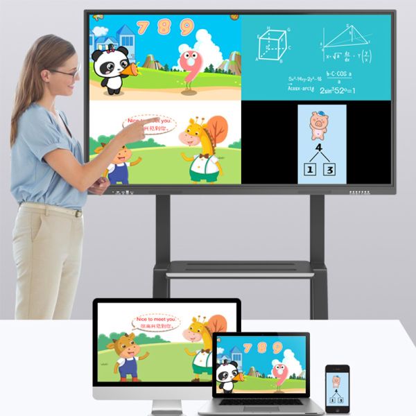 65" Android Touchscreen Interactive Whiteboard Smart Board 350 cd/m2
