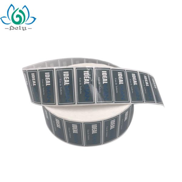 3x5cm Eau De Toilette Adhesive Vinyl Stickers , Perfume Bottle Stickers