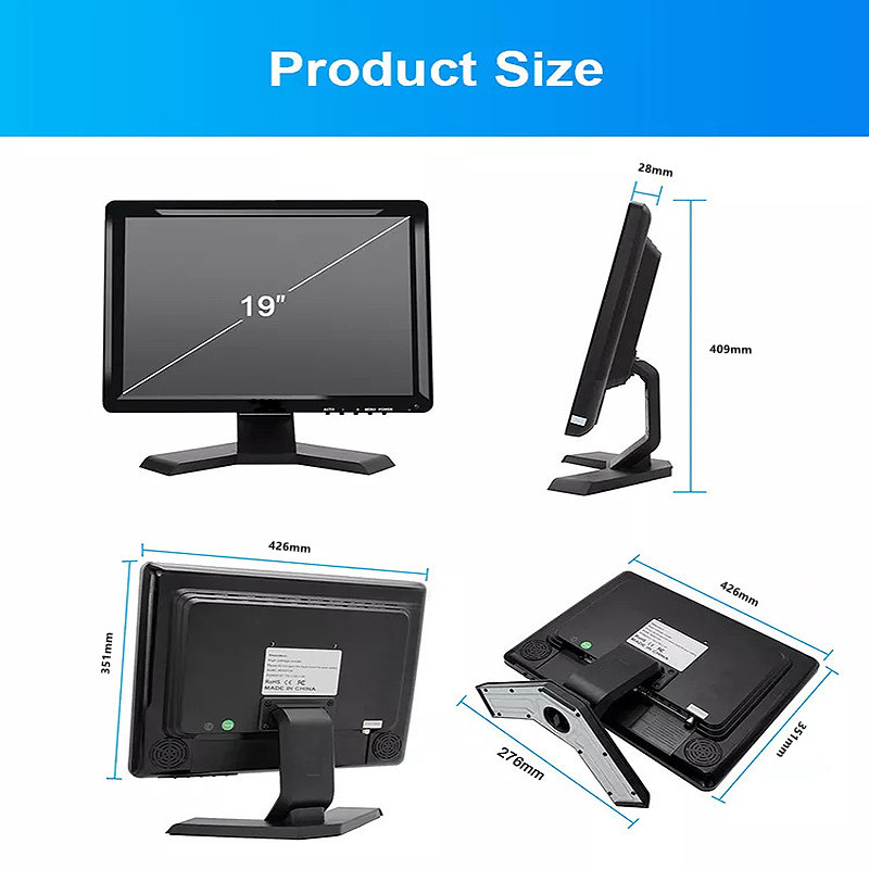 Мониторы настольных компьютеров 19 дюймовый Tft Lcd Pc Монитор 4:3 Квадратный экран для Cctv
