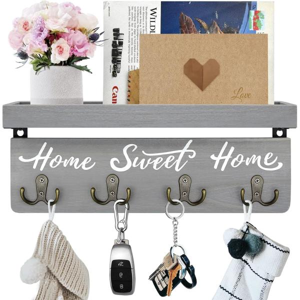 Customized Shape Wood Key Holder Wall Mount Key Hanger Organize Your Key Collection
