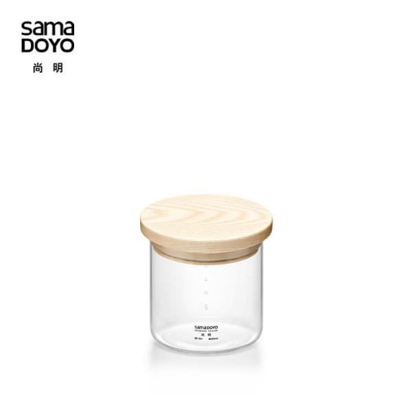 Multifunctional Glass Canister With Wood Lid Airtight Storage Jars For Kitchen