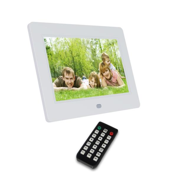 Multilínguas 7 polegadas LCD Digital Foto Quadro 250cdm2 Com Slideshow Automático