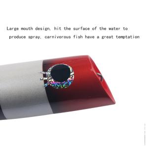 5 цветов 24 см/120 г Деревянная приманка Требл крюки Водный удар Группировщик форель рыбная приманка Поппер Деревянная рыбацкая приманка