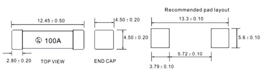 R1245 456SDE 250V 40A 50A 60A сильнотоковое SMD сплавляют Nano поверхностный взрыватель обломока держателя