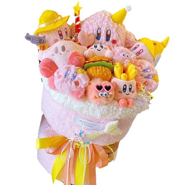 Valentine's Day Birthdays Plush Flower Bouquet Gift Set 20x35cm Luxury Cartoon Present for Girlfriend
