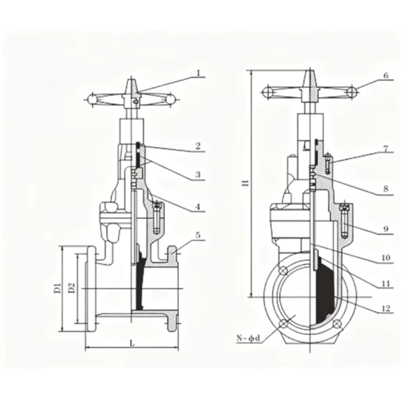Manual Soft Seal Gate Valve Waterproof Buried Non-rising Stem Resilient Seated Gate Valve for Fire Service