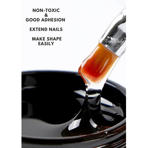 30g Pegamento de pedrería UV LED 4 en 1 Gel constructor de uñas multifunción Gel duro de gelatina Base extendida Capa superior Herramienta de uñas acrílicas