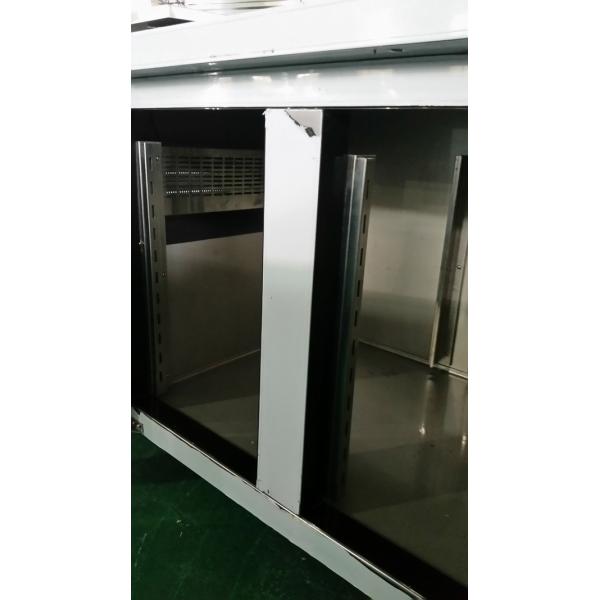Commercial Refrigerated Pizza Prep Table Ventilation Cooling Stainless Steel Body Embraco Compressor