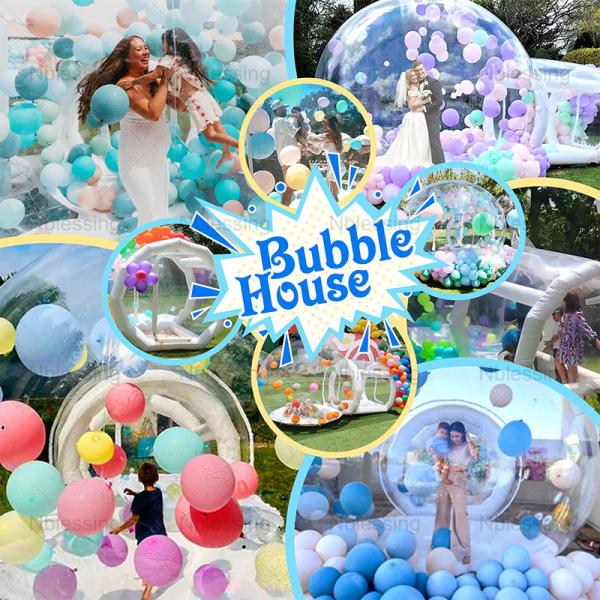 Tente à bulles à dôme transparente ballons gonflables maison enfants ballons de fête maison amusante géant igloo cristallin gonflable clair