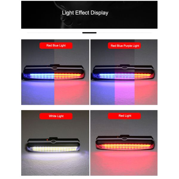 3 Modes Rechargeable Waterproof COB Led Bicycle Light Set for Outdoor Bike Activities