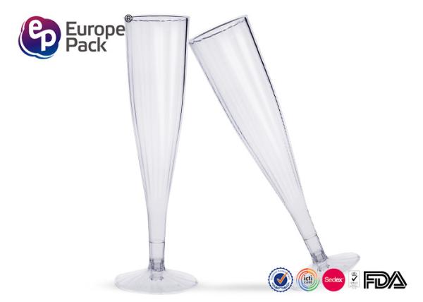 24.8g Plastic Champagne Glasses 160Ml Ps Transparent For Champagne