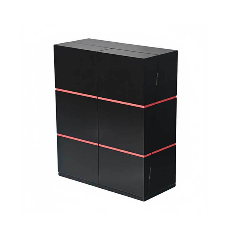 Luxurious Double‑Door Empty Wooden Wine Bottle Box, Custom Hardwood Wine Gift Storage Box