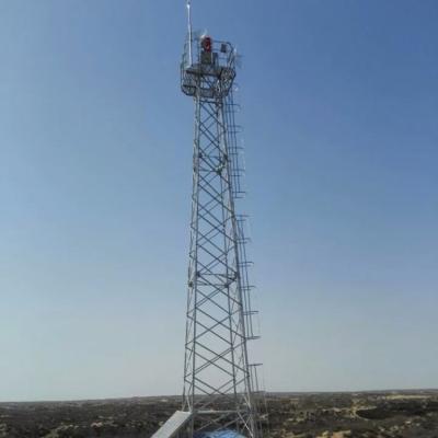 BTS Cellular Signal Transmission Tower  Steel Four Legs Lattice Mast