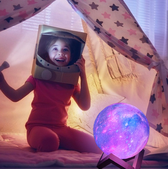 многократная цепь лампы луны СИД 3D умная красит переменчивый с деревянным основанием