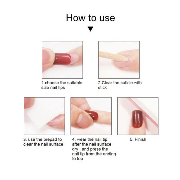 French Style Full Cover Red White And Blue Nails With Metallic Gold