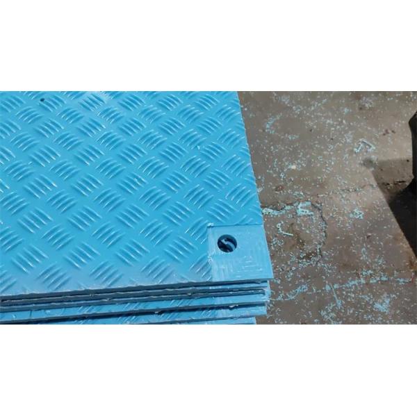 esteiras plásticas de Rig Mats For Heavy Duty Road do pântano do HDPE azul provisório de 2×8ft