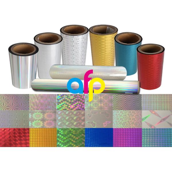 PET Holographic Thermal Laminating Film 12 Mic - 26 Mic Over 150 Patterns Optional