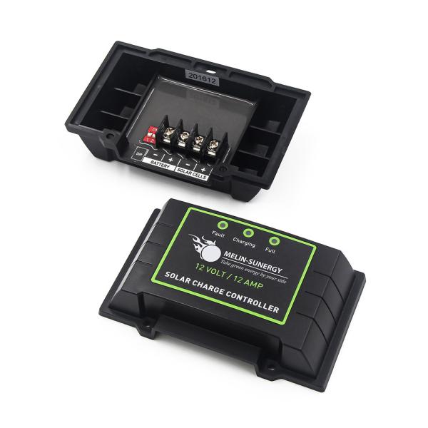 IP67 Waterproof 12A PWM Solar Charge Controller with Compact Size 104X65X23mm and Overcharge Protection