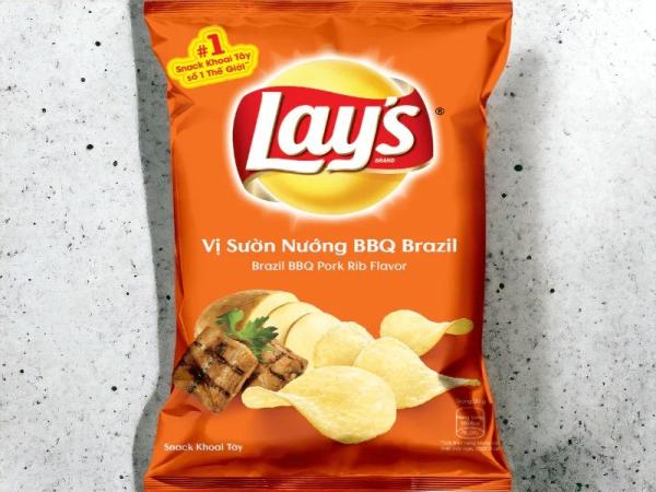 Bulk Purchase: Lay's Brazil BBQ Pork Rib Flavor Chips - 58g (100 Pack Case) for Wholesale and Retail Sales