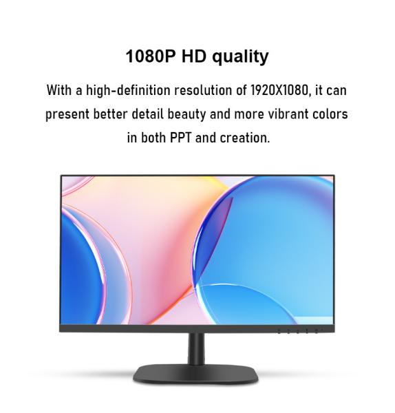 22 Inch LED Office Monitor Bezel Free 1K FHD Resolution VA Panel PC Monitor