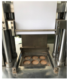 Машина прессы порошка давления регулируемая косметическая с стеклянной крышкой