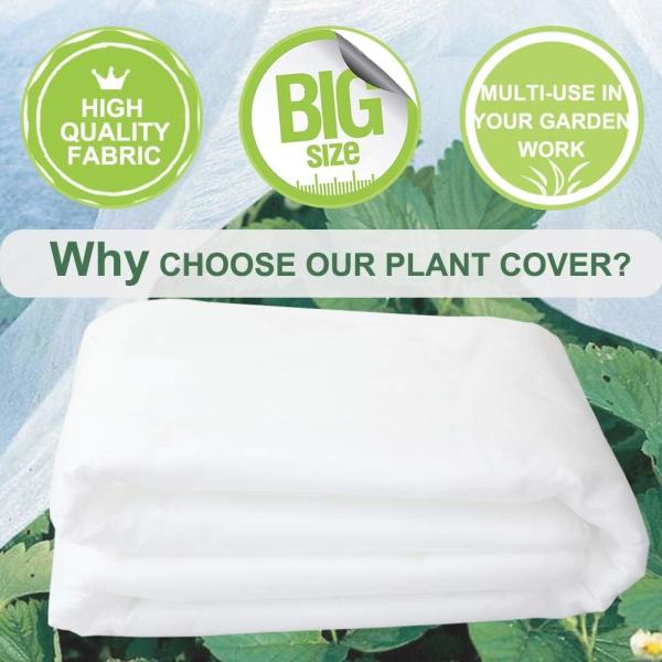 Plant Freeze Protection Covers 32 x 47 Inch Winter Shrub Cover Tree Frost Blanket Drawstring Winter Frost Prote