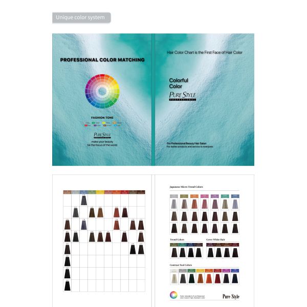 Nuancier de couleurs Purestyle 47 couleurs Professionnel pour salons